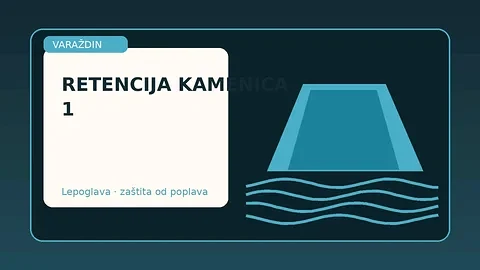 Retencija Kamenica 1 kod Lepoglave s branom i prostorom za prihvat velikih voda