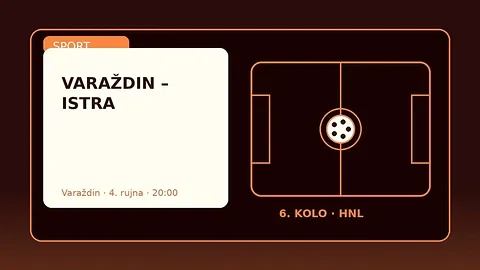 Ilustracija večernje nogometne utakmice Varaždina i Istre 1961 na Gradskom stadionu u Varaždinu
